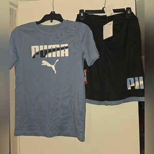 Brand new with tags boys kids Puma outfit size small (8) shorts & shirt